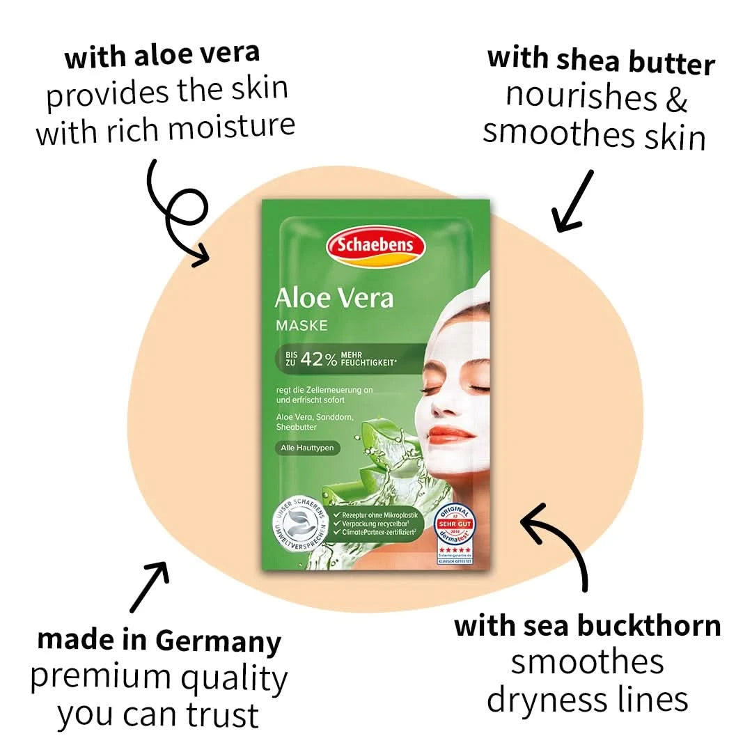 Schaebens Aloe Vera + Sea Buckthorn Cell Renewing Face Mask for a Hydrated & Plump Skin