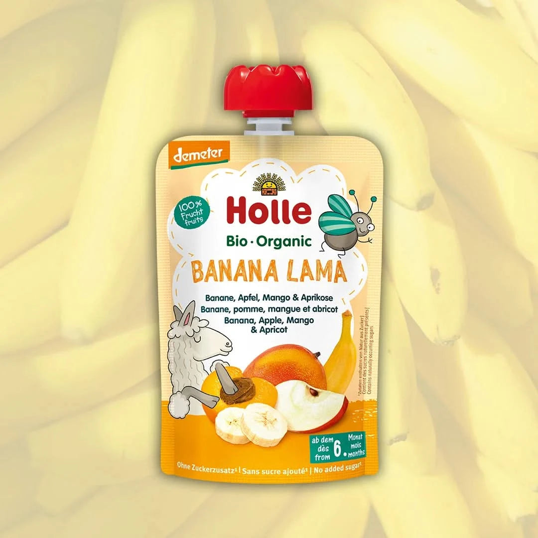 Holle Banana Lama– Organic Fruit Pouches 6+ months (100g)