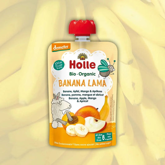 Holle Banana Lama– Organic Fruit Pouches 6+ months (100g)