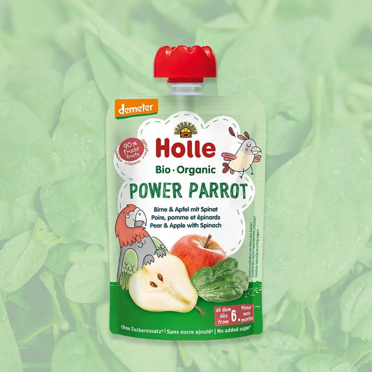 Holle Power Parrot – Organic Veggie Pouches 6+ months (100g)