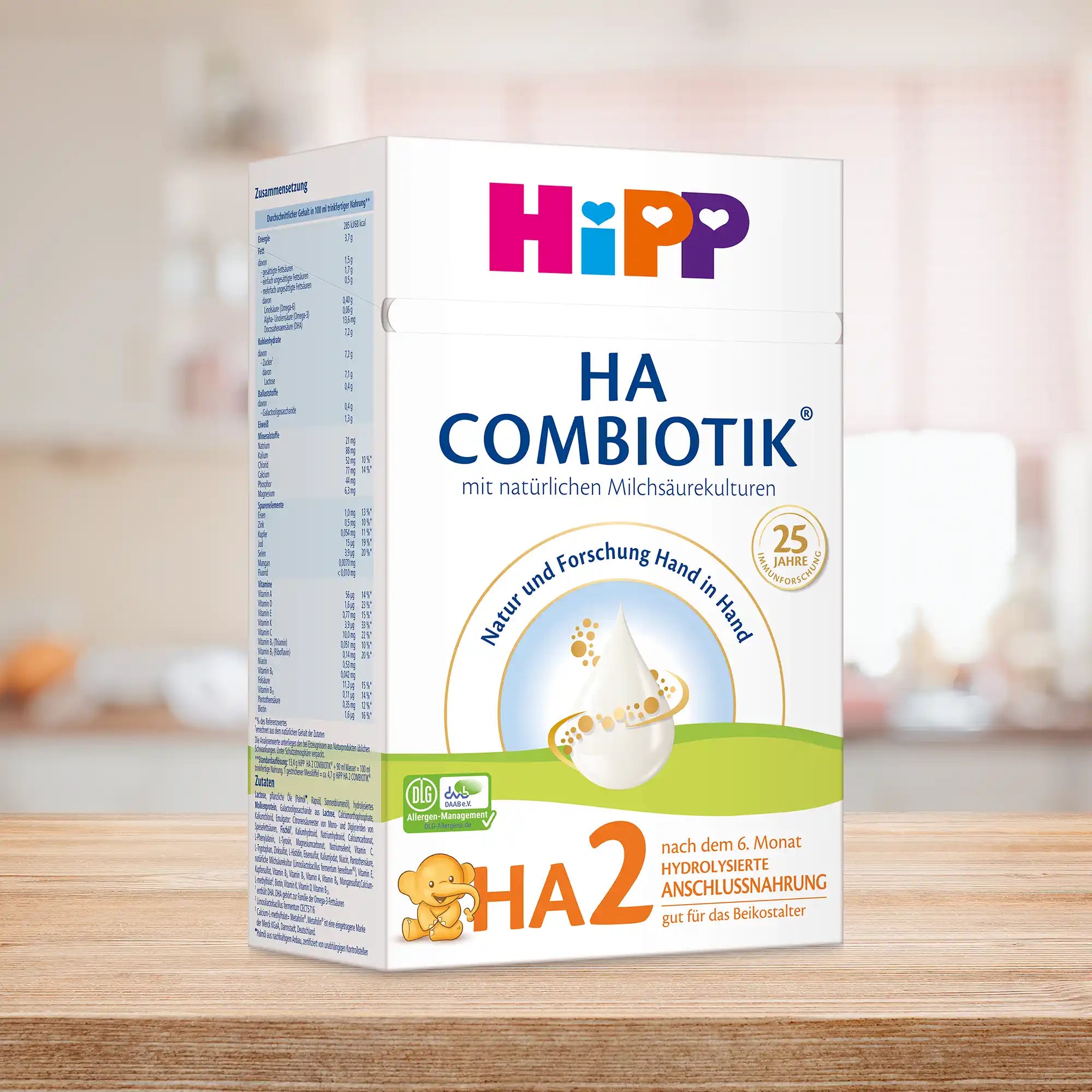 HiPP HA Combiotik Stage 2 – Hypoallergenic Formula 6+ months, German Version (600g)