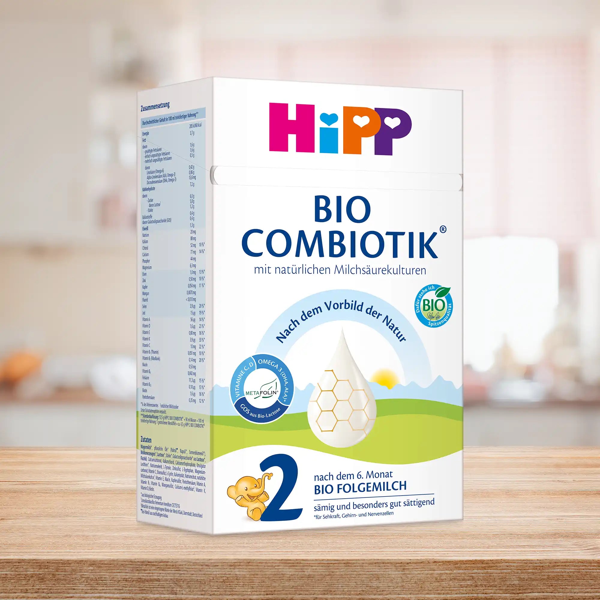 HiPP Combiotik Stage 2 – Organic Cow Milk Formula 6+ months, German Version (600g)