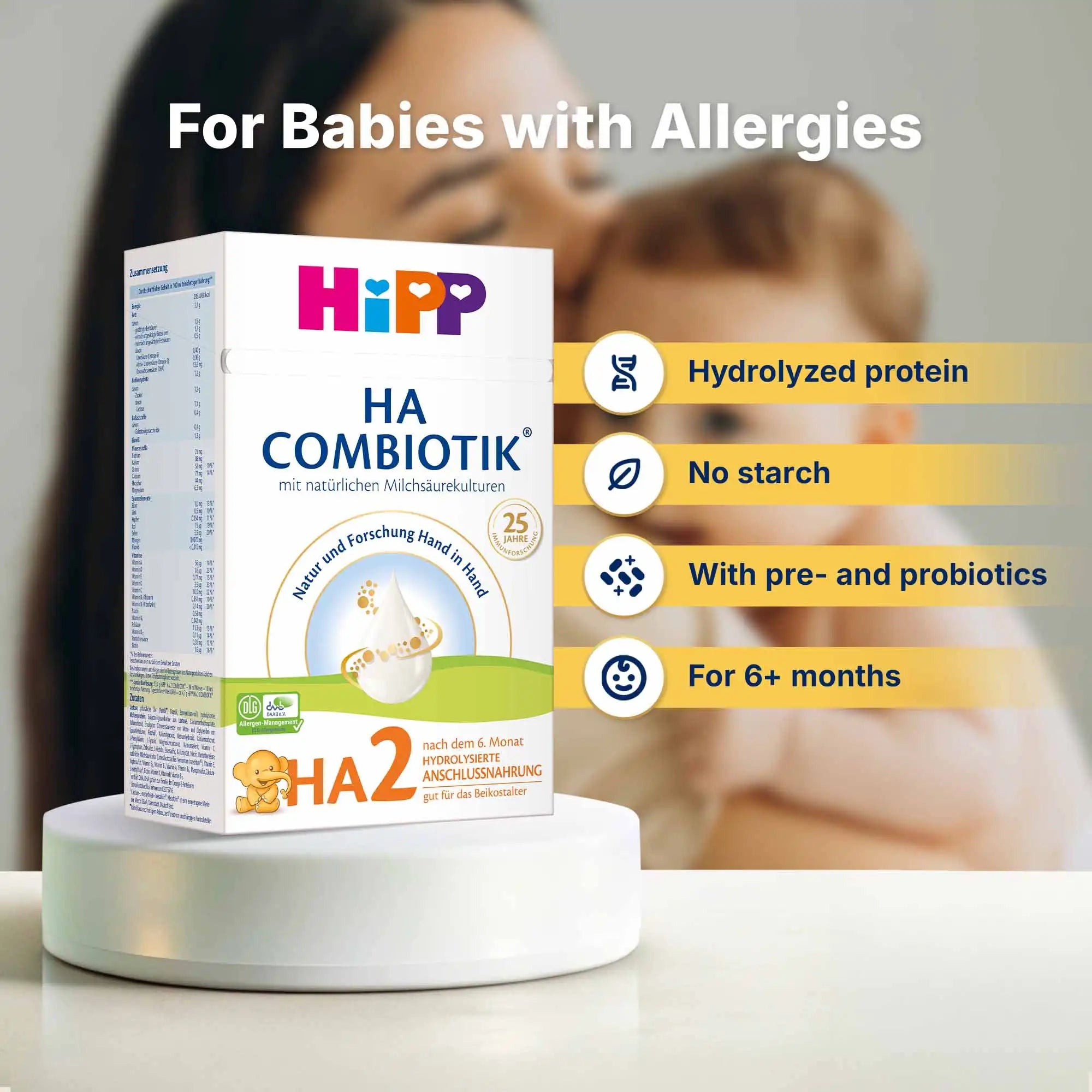 HiPP HA Combiotik Stage 2 – Hypoallergenic Formula 6+ months, German Version (600g)