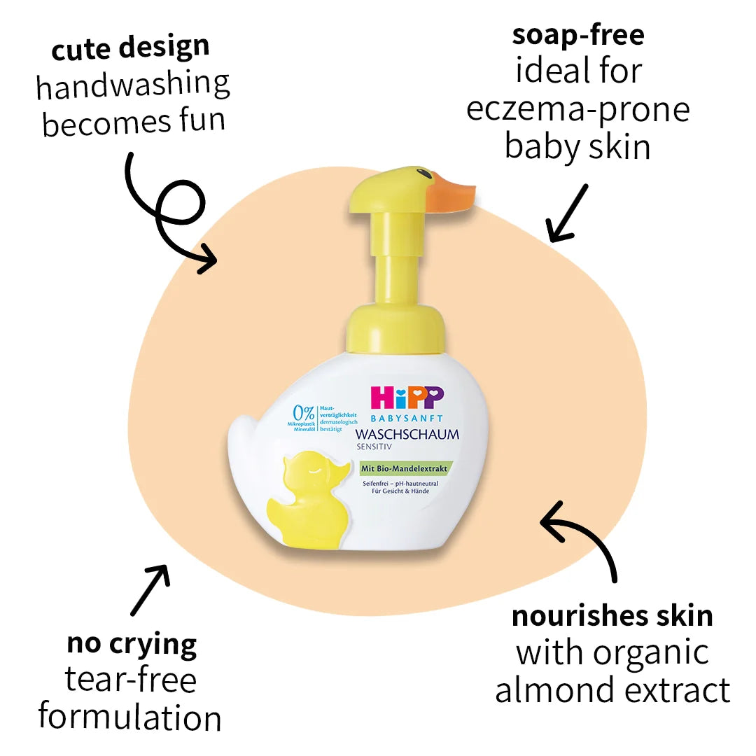 HiPP Foaming Face & Hands Wash – For Sensitive Baby Skin (250ml)